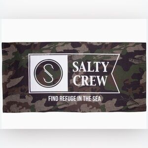 Salty Crew Alpha Refuge Camo Beach Towel 100% Cotton 30x59 Beach Surf Pool GUC